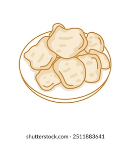 Kerupuk kulit or rambak are made from cow skin or buffalo skin which is processed with spices and flavor enhancers.