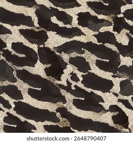 Kesintisiz zebra, kaplan leopar deri deseni, siyah ve turuncu renkli el çizimi, soyut metin ve tekstil için uygun el yazısı arka plan öğeleri