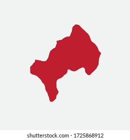 Kestoria, la ciudad de Grecia. Ilustración vectorial de mapa.
