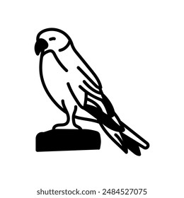 Kestrel Glyph Icon, Vector illustration