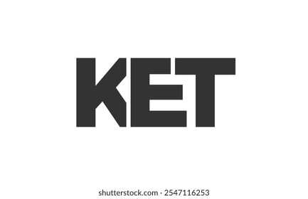 KET logo design template with strong and modern bold text. Initial based vector logotype featuring simple and minimal typography. Trendy company identity ideal for businesses brand presence.