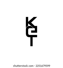 ket typography letter monogram logo design