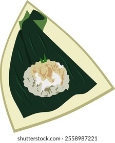 Ketan bubuk cake traditional Indonesian food vector clipart