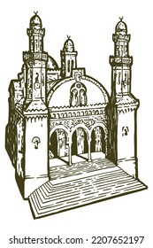 ketchaoua mosque in Algeria - vector illustration