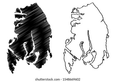 Ketchikan Gateway Borough, Alaska (Boroughs and census areas in Alaska, United States of America,USA, U.S., US) map vector illustration, scribble sketch Ketchikan Gateway map
