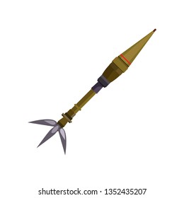 Ketchum grenade illustration. Danger, explosion, bomb. Weapon concept. Vector illustration can be used for topics like army, war, defense