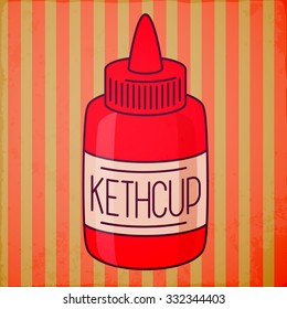 Ketchup bottle.