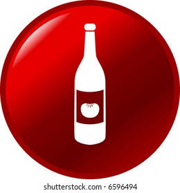 botón de botellas de ketchup