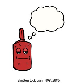 dibujos animados de botellas de ketchup