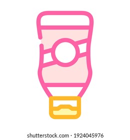 ketchup bottle color icon vector. ketchup bottle sign. isolated symbol illustration