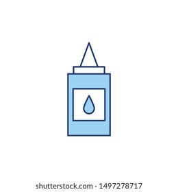 ketchup bottle color line icon for food