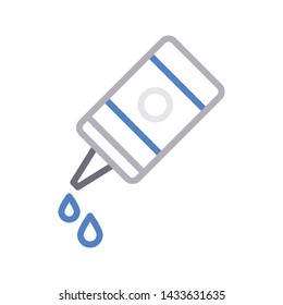 ketchup bottle color line vector icon