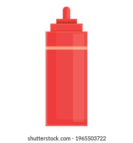 Ketchup bottle icon. Cartoon of Ketchup bottle vector icon for web design isolated on white background