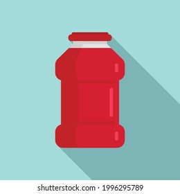 Ketchup bottle icon. Flat illustration of Ketchup bottle vector icon for web design