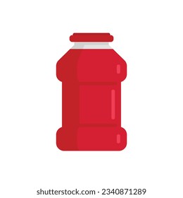 Ketchup Flaschensymbol. Flache Illustration von Ketchup Flasche Vektorsymbol für Webdesign einzeln