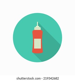 ketchup bottle icon illustration