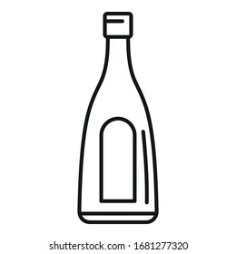 Ketchup bottle icon. Outline ketchup bottle vector icon for web design isolated on white background
