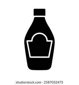 ketchup bottle icon Simple thin line logo