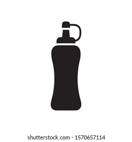 Ketchup bottle icon in trendy flat style design. Vector graphic illustration. Suitable for website design, logo, app, and ui. EPS 10.