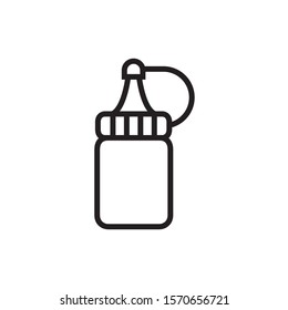 Ketchup bottle icon in trendy outline style design. Vector graphic illustration. Suitable for website design, logo, app, and ui. Editable vector stroke. EPS 10.