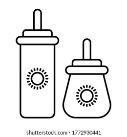 Ketchup bottle icon vector illustration