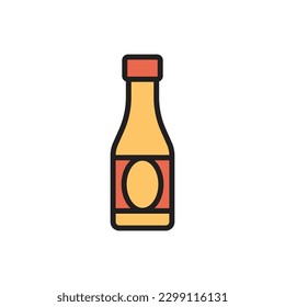 Ketchup-Flaschenetikett Vektorgrafik