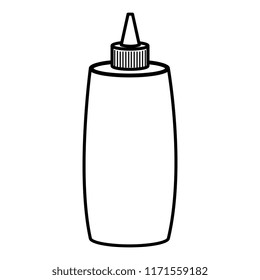 ketchup bottle isolated icon