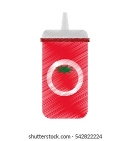 ketchup bottle isolated icon vector illustration design