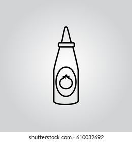 Ketchup Bottle line icon