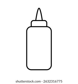Ketchup bottle line icon, Sauce bottle  line icon.Vector illustration design.