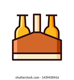 Ketchup Bottle , linear and full pictogram isolated on white