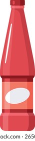 Ilustración vectorial de paquete de botella de ketchup