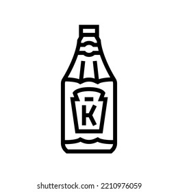 ketchup bottle sauce food line icon vector. ketchup bottle sauce food sign. isolated contour symbol black illustration