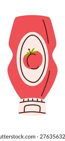 Ketchup Bottle Squeezable Packaging Cartoon