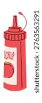 Ketchup Bottle Squeeze Dispenser Doodle