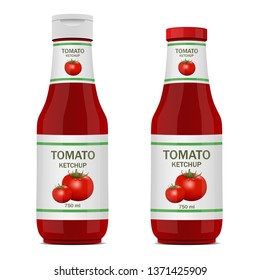 Ketchup bottle vector design illustration isolated on white background