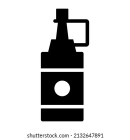 ketchup bottle vector glyph Icon. Simple Creative vector Line Icon