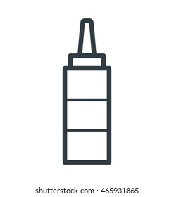 Ketchup Bottle Vector Icon