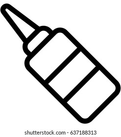 Ketchup Bottle Vector Icon