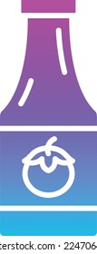 Icono del vector de la botella de Ketchup. Se puede usar para imprimir, móviles y aplicaciones web.