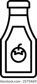 Ketchup Bottle vector icon. Can be used for printing, mobile and web applications.