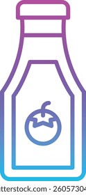 Ketchup Bottle vector icon. Can be used for printing, mobile and web applications.