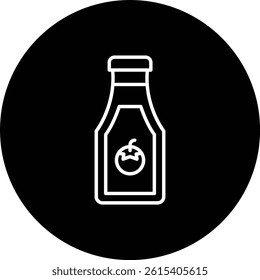 Ketchup Bottle vector icon. Can be used for printing, mobile and web applications.
