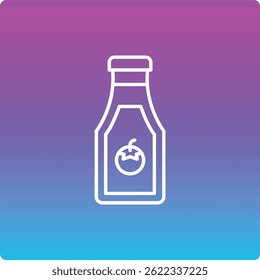 Icono de Vector de botella de ketchup. Se puede utilizar para aplicaciones de impresión, móviles y de Web.