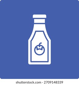 Icono de Vector de botella de ketchup. Se puede utilizar para aplicaciones de impresión, móviles y de Web.