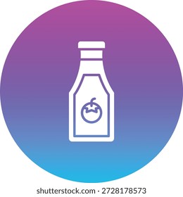Icono de Vector de botella de ketchup. Se puede utilizar para aplicaciones de impresión, móviles y de Web.