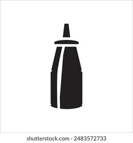 ketchup bottle vector icon line template