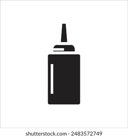 ketchup bottle vector icon line template
