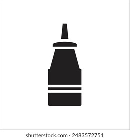 ketchup bottle vector icon line template