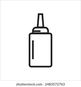 ketchup bottle vector icon line template